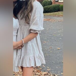 Mable gingham mini dress